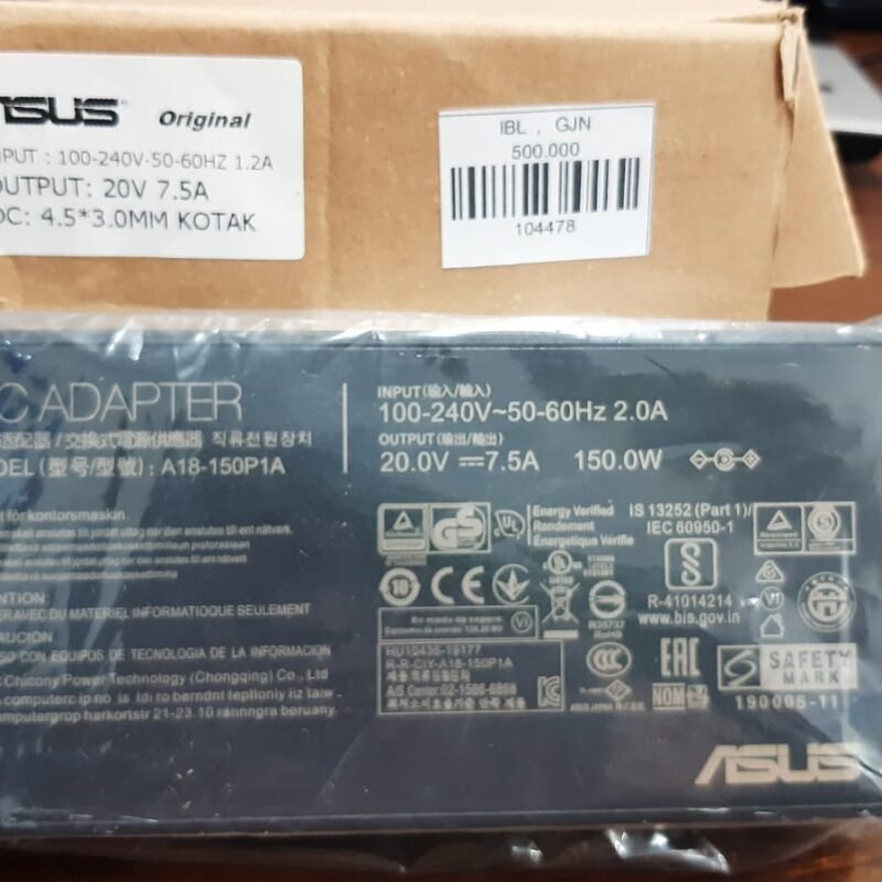 ADAPTER ASUS 20V-7.5A 4.5*3.MM KOTAK ORI RYZEN