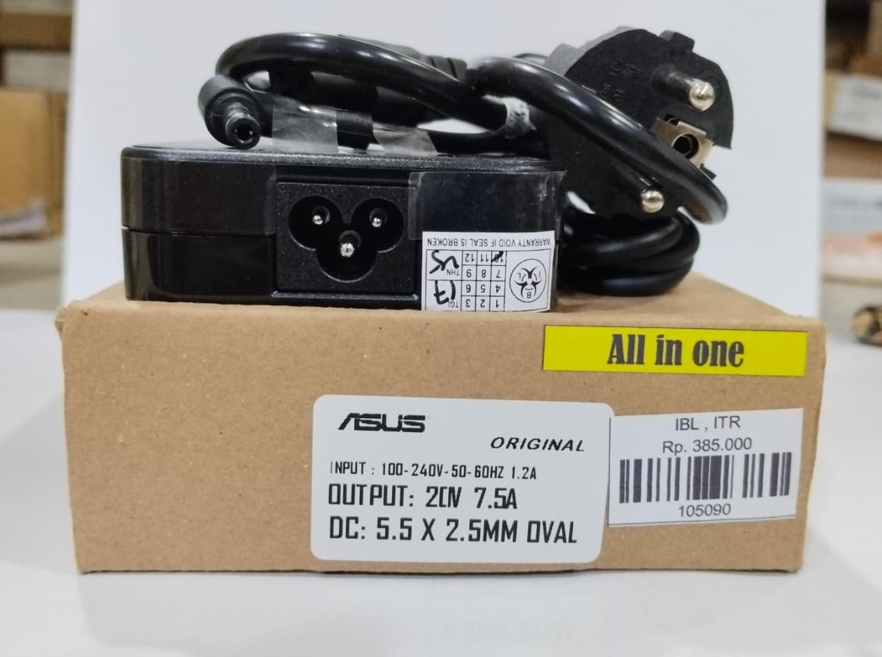 ADAPTER ASUS 20V-7.5A 5.5X2.5MM OVAL ALL IN ONE