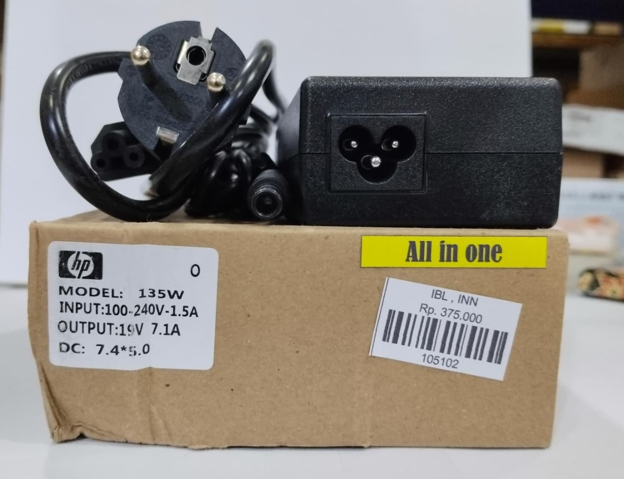 ADAPTER HP 19V-7.1A 7.4X5.0MM ALL IN ONE