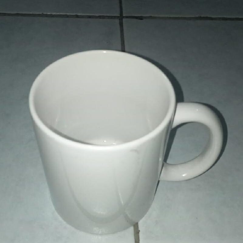 MUG COATING POLOS PUTIH (GELAS)