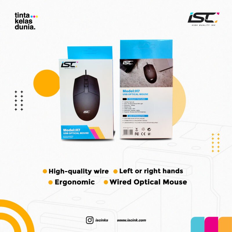 MOUSE USB OPTICAL ISC H7