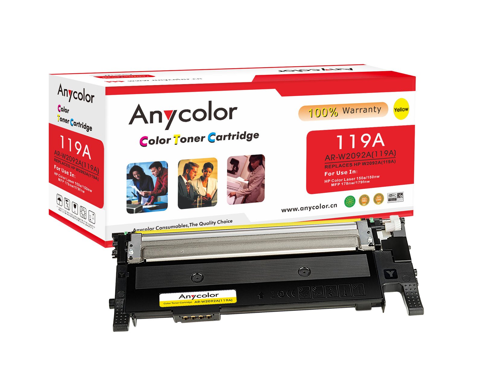 TONER AR-W2092A (119A) YELLOW ANYCOLOR