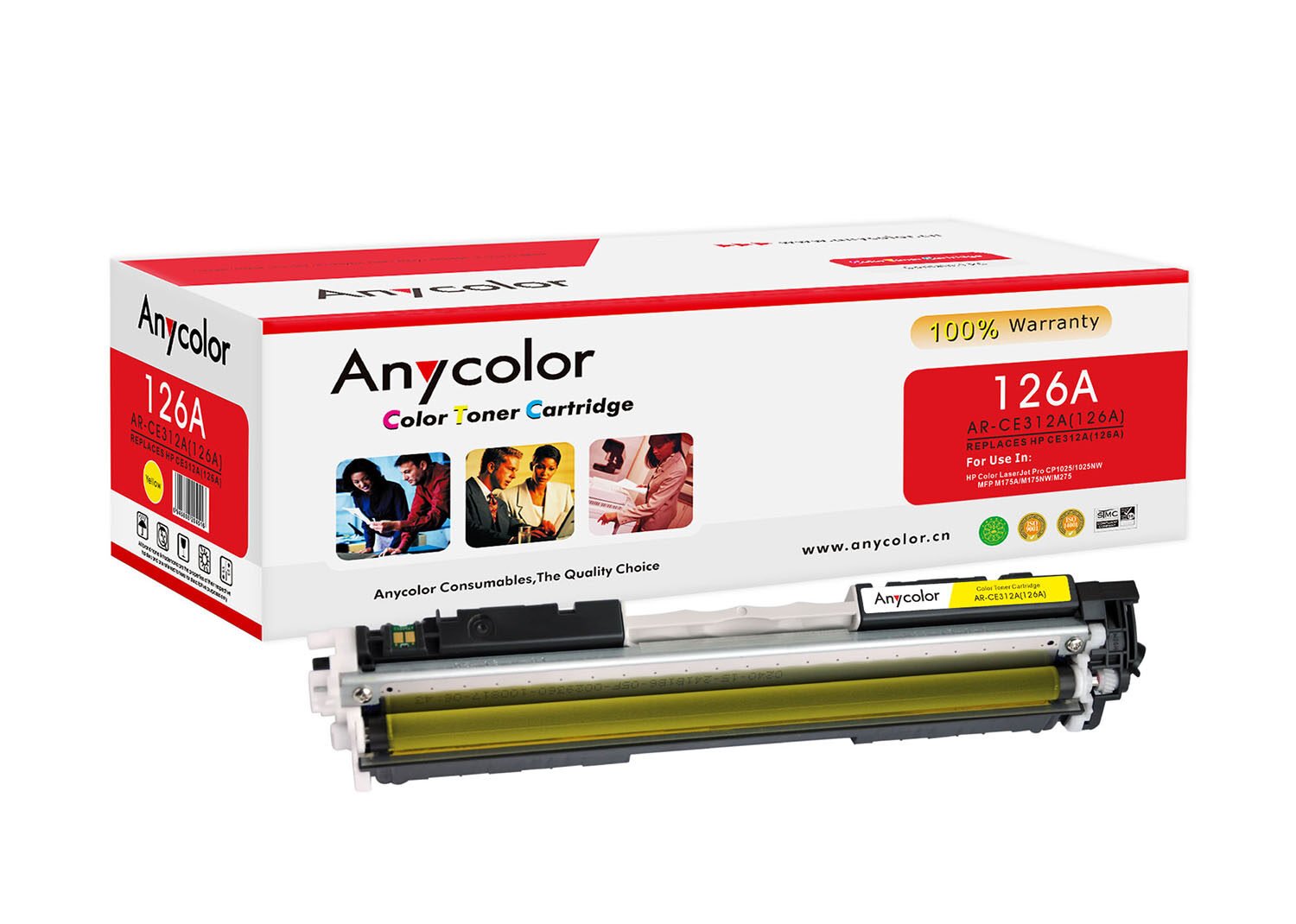 TONER CARTRIDGE ANYCOLOR  AR-CE312A (126A) YELLOW