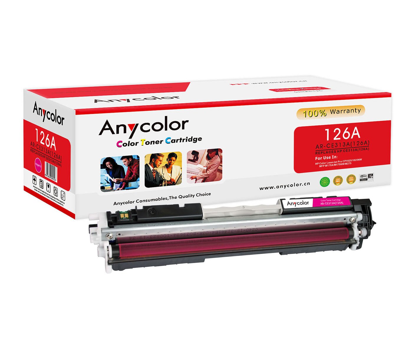 TONER CARTRIDGE ANYCOLOR AR-CE313A (126A) MAGENTA