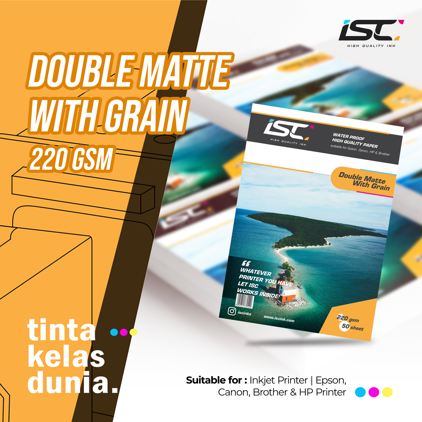 DOUBLE MATTE WITH GRAIN 220 GSM