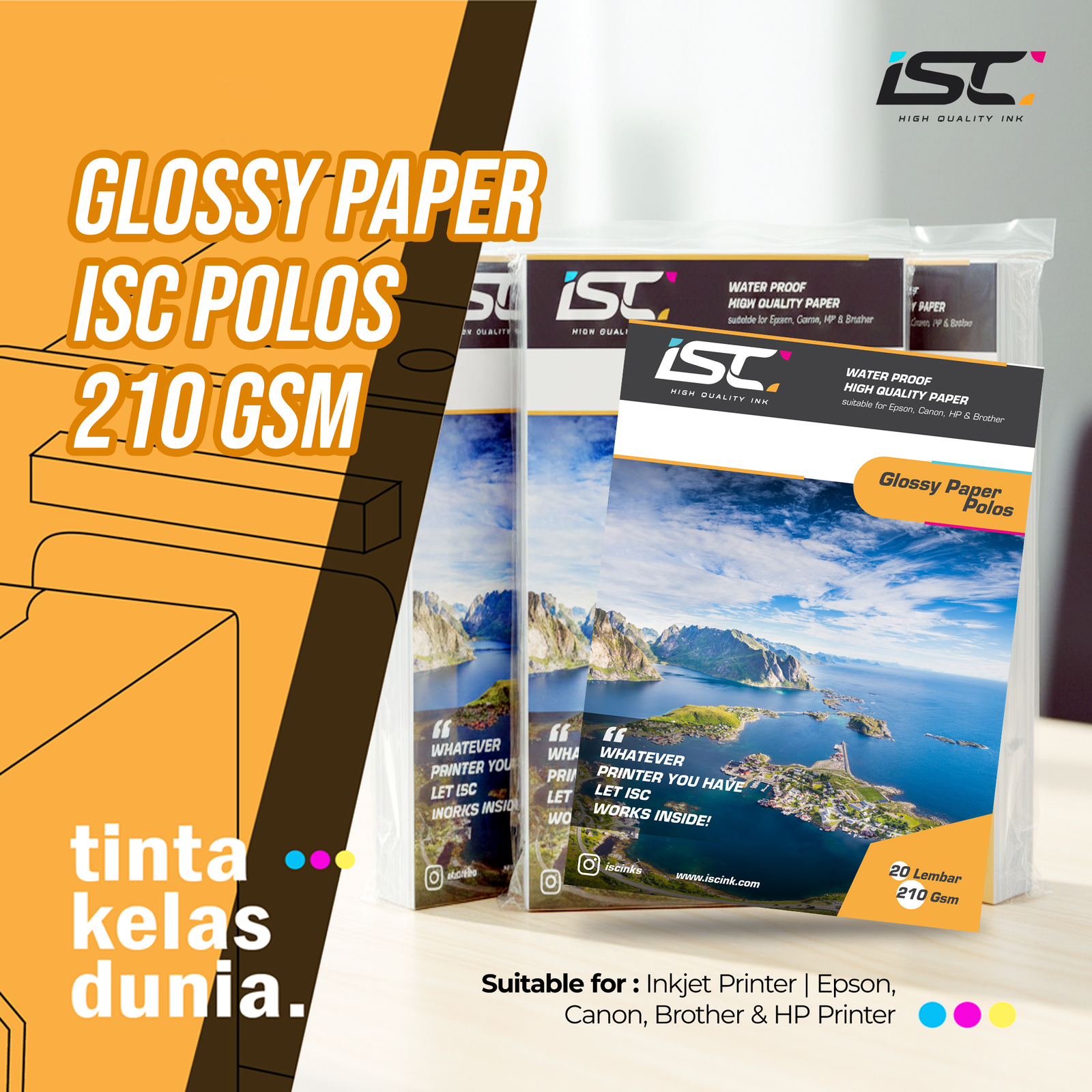 GLOSSY PAPER ISC POLOS 210 GSM