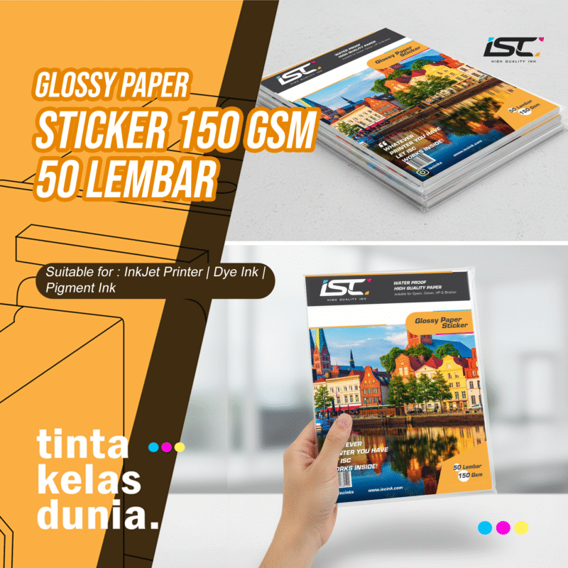 GLOSSY PAPER ISC STICKER 150GSM