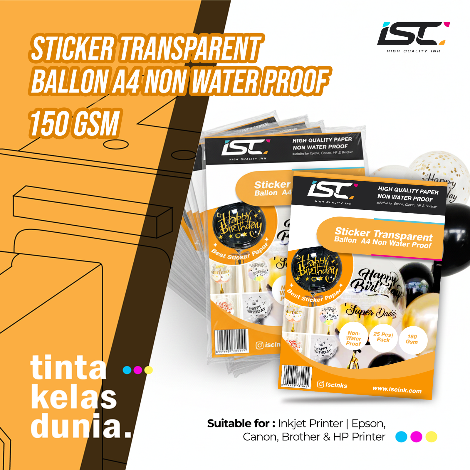 STICKER BALLON NON WATER PROOF