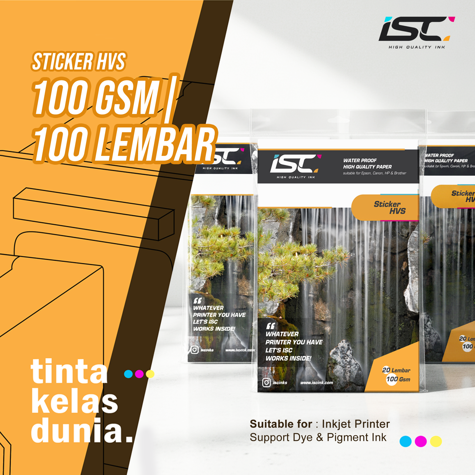 STICKER HVS ISC 100GSM