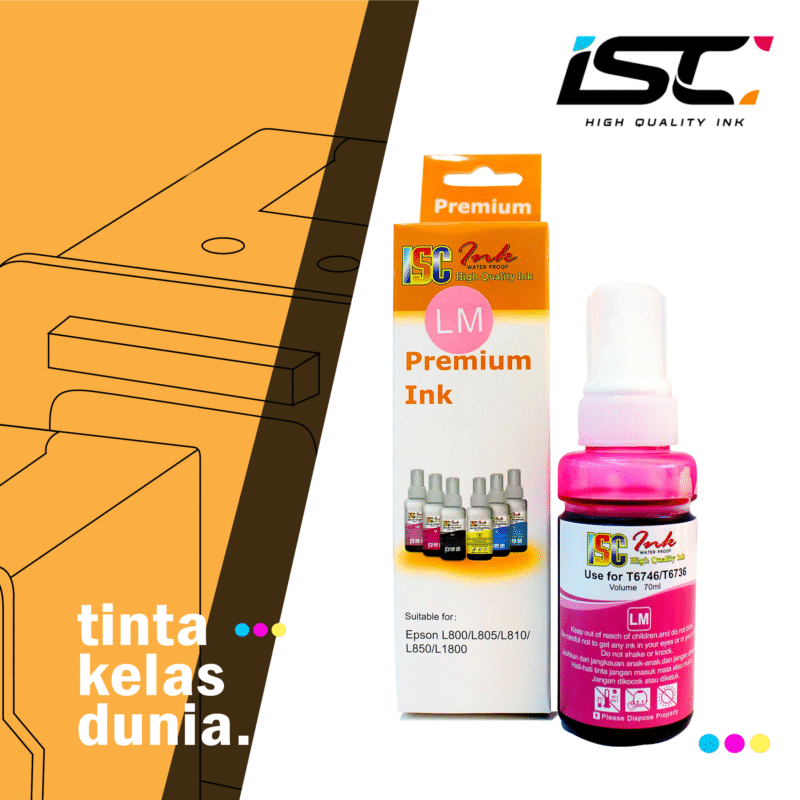 TINTA ISC INK EPSON T6736 70ML LIGHT MAGENTA