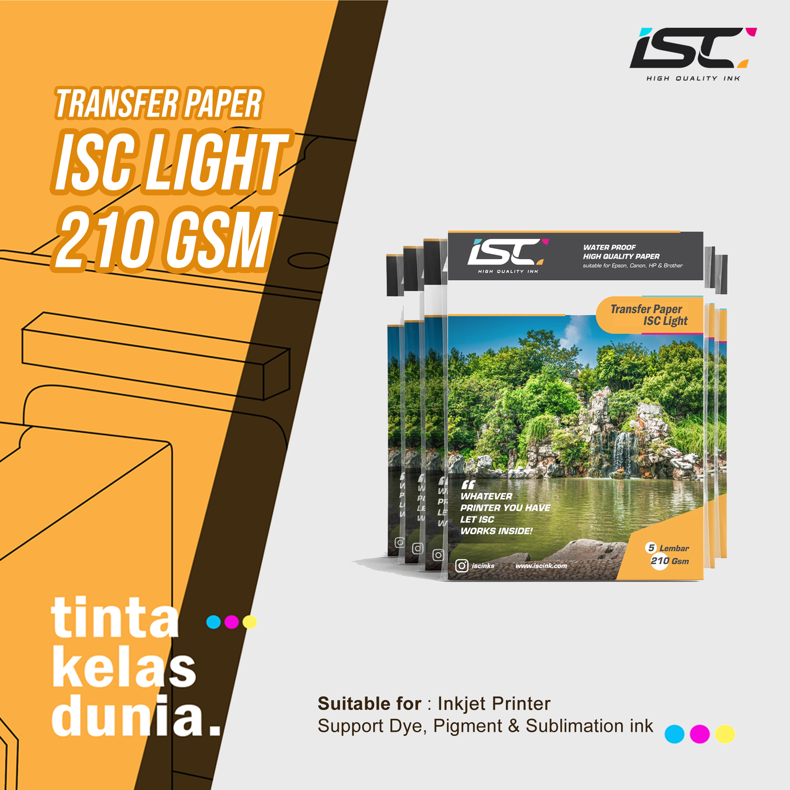 TRANSFER PAPER ISC LIGHT 210 GSM