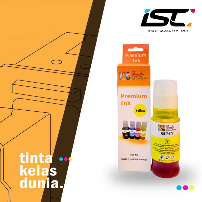 TINTA ISC INK CANON 71 70ML YELLOW