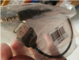 CABEL AUDIO 3.5MM (M) TO USB (F) 30CM