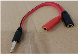 CABEL AUDIO 3.5 MM(M)SPILITER TO 2  3.5MM(f) METAL