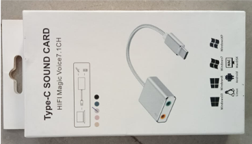 CABEL TYPE-C SOUND CARD MIFI MAGIC VOICE 7.1 CH 2 LOBANG