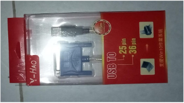 CABEL USB TO DB25 FEMALE 1.5M + GENDER DB25 MALE Y-HAO