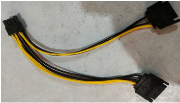 CABEL POWER SUPLY 8 PIN MALE TO POWER SATA CABANG 2