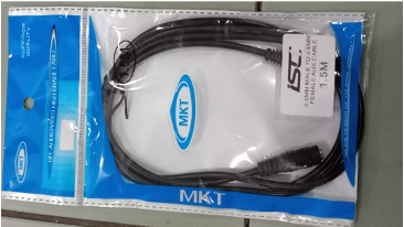 CABEL AUDIO 3.5MM (M) TO 3.5MM (F) 1.5M ISC EP-R305