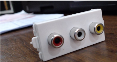 CONNECTOR RCA (F) TO RCA (F) WALL