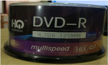 DVD-R HONGQI MULTISPEED 16X 4.7GB 120MIN