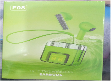 EARPHONE BLUETOOTH TWS-F08 HIJAU