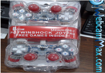 GAMEPAD DOUBEL GETAR TRANSPARAN UCOM208-2