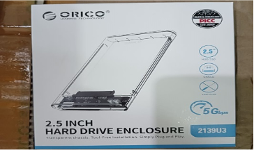 HDD EXT CASE ORICO TRANSPARANT 2139U3