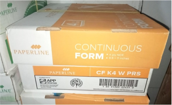 CONTINOUS FORM K4 WR PRS (9.5X5.5) 4 PLY POTONG 2