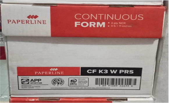 PAPER CONTINOUS FORM 3 PLY POTONG 2