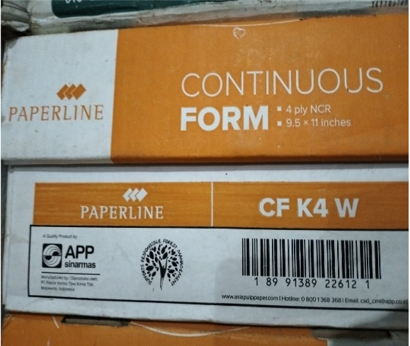 CONTINOUS FORM K4 WR (9.5X11) 4PLY