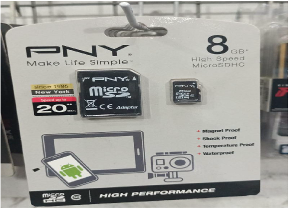 MICRO SD PNY 8GB + ADAPTER CLASS10
