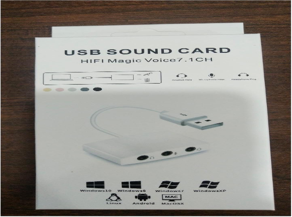 CABEL USB SOUND CARD HIFI MAGIC VOICE 7.1 CH 2IN1