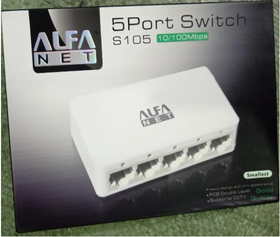 SWITCH HUB 5 PORT 10/100 MBPS S105 ALFANET