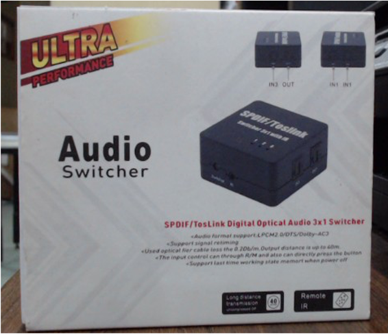 AUDIO SWITCHER AUX TO FIBER OPTIC