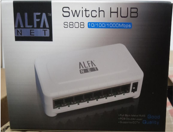 SWITCH HUB 8 PORT GIGABYTE S808 ALFANET