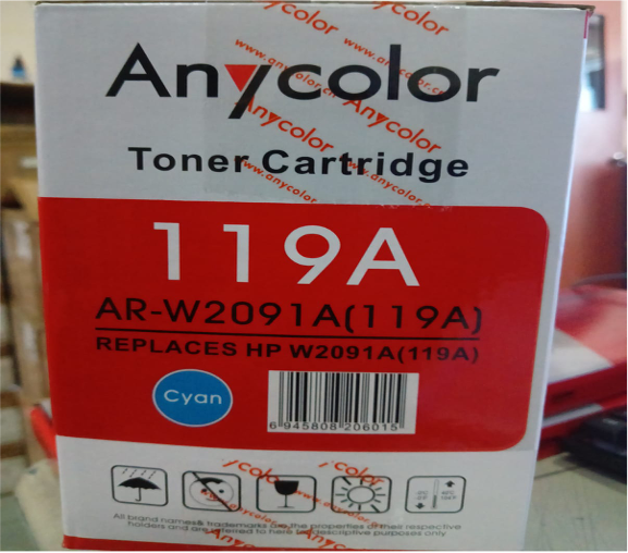 TONER AR-W2091A (119A) CYAN ANYCOLOR