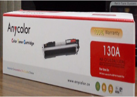 TONER CARTRIDGE ANYCOLOR AR-M176 M CF352A (130A) YELLOW