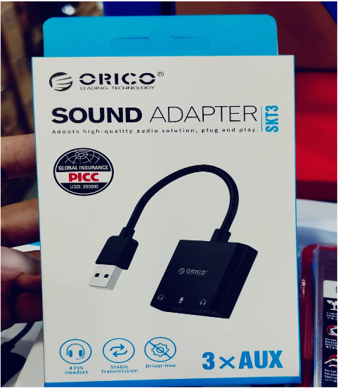 USB SOUND ORICO SKT3-BK-BP