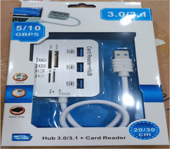 USB HUB 3.0/3.1 3 PORT + CARDREADER MGIE