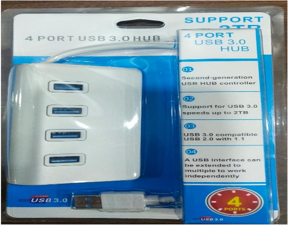 USB HUB 3.0 4 PORT 2TB 5GMBPS 50CM