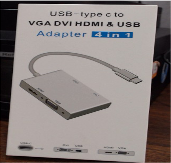 CABEL USB TYPE-C TO VGA.DVI.HDMI DAN USB ADAPTER (4 IN 1)