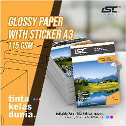 GLOSSY PAPER ISC WITH STICKER 115GSM A3 (TK-GS3115-50)