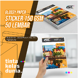 STICKER GLOSSY PHOTO PAPER ISC 150GSM (TK-GS4150-20)