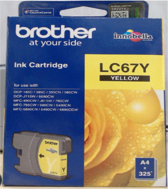 CARTRIDGE BROTHER LC 67 YELLOW