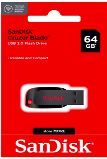 FLASHDISK SANDISK CRUZER BLADE CZ50 64GB