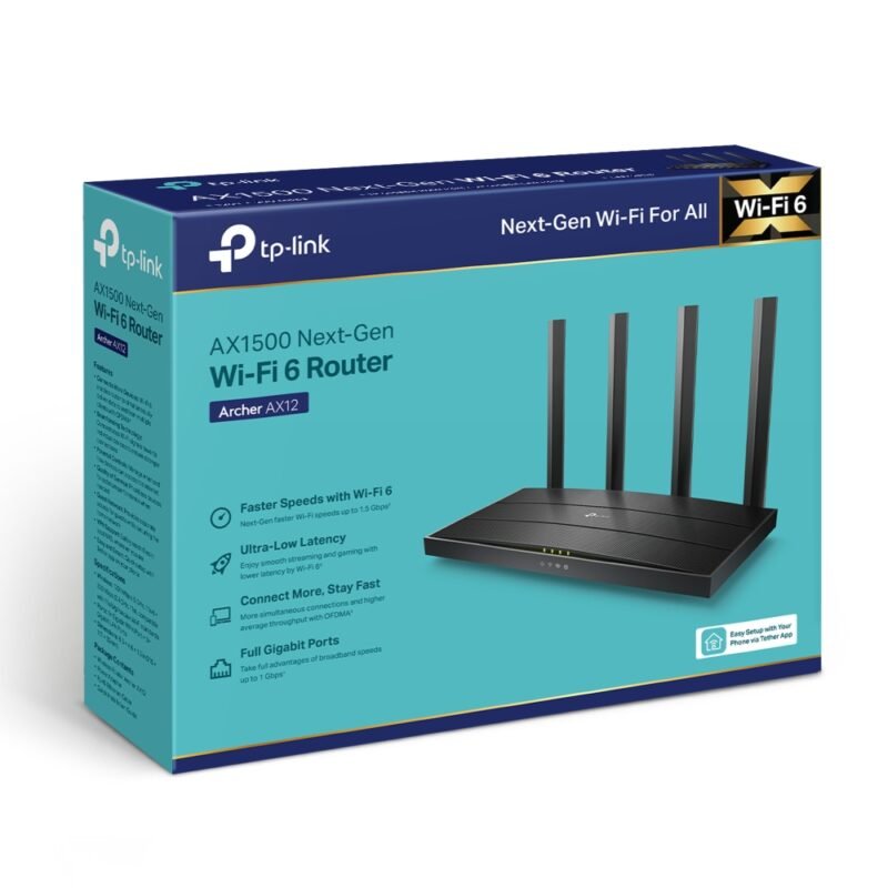 TP LINK AX1500 DUAL BAND ROUTER GIGABYTE ARCHER AX12