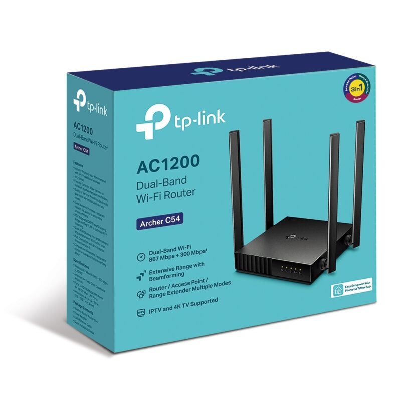 TP LINK AC1200 WIRELESS ROUTER ARCHER C54
