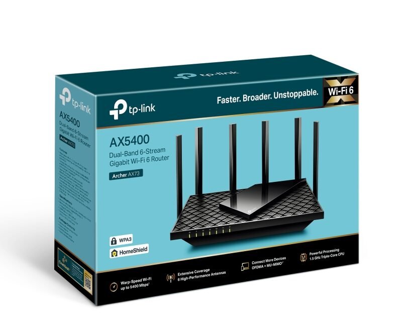 TP-LINK AX5400 DUAL BAND ROUTER GIGABYTE ARCHER AX73