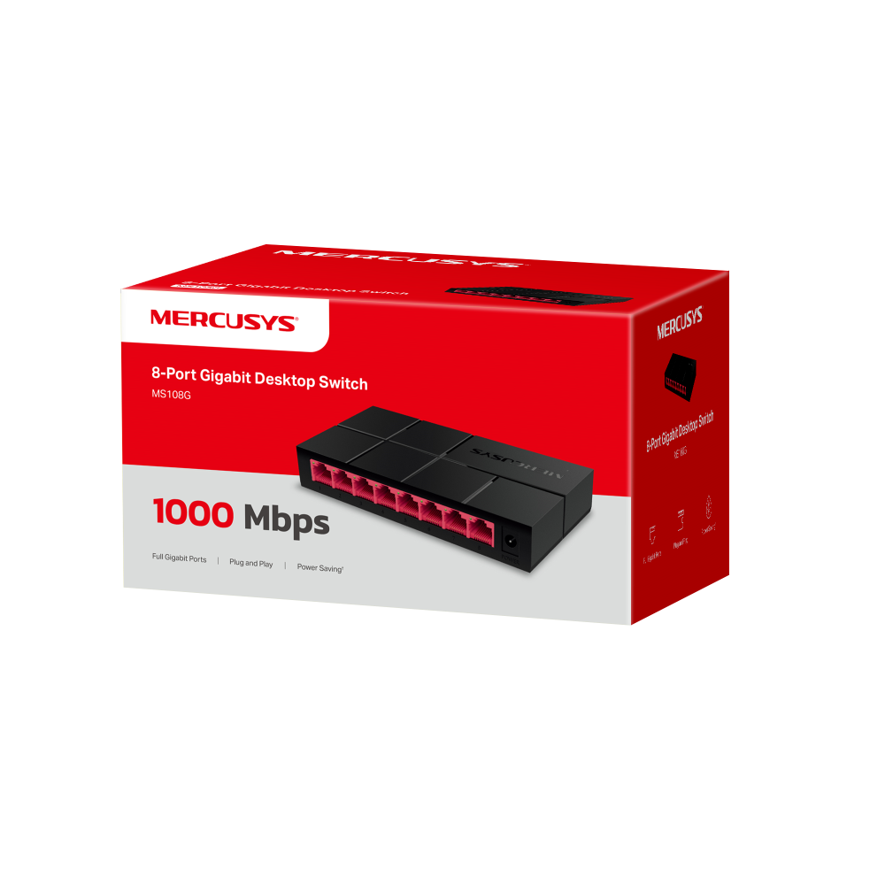 SWITCH HUB MERCUSYS 8 PORT GIGABYTE MS108G