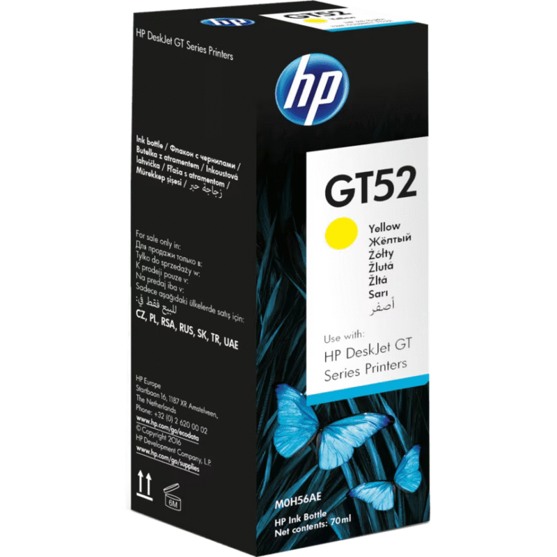 TINTA HP GT52 YELLOW M0H56AA